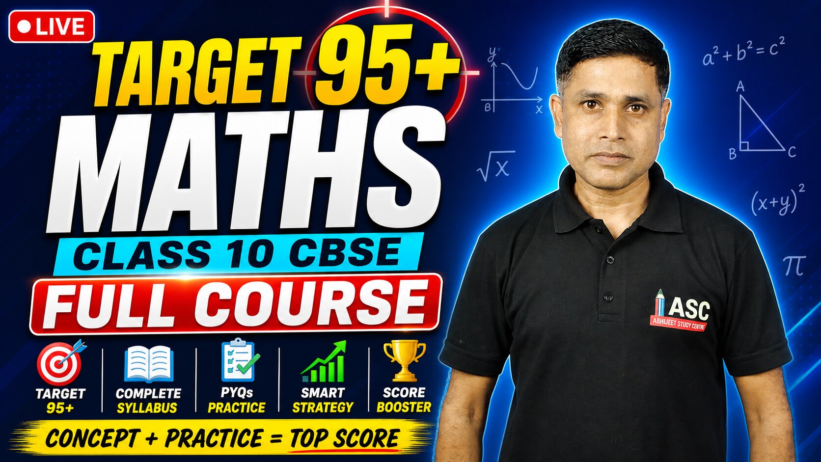 Target 95+ Maths Full Course (Class 10 CBSE)